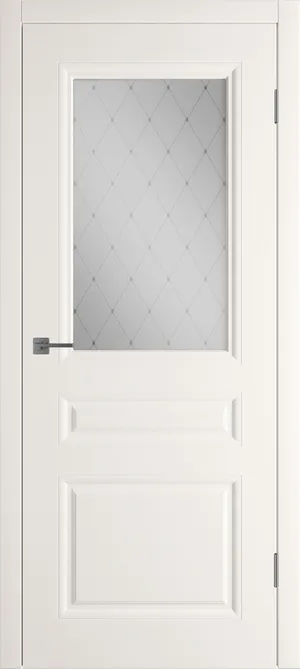 Челси ДО матовое с рисунком Белая эмаль