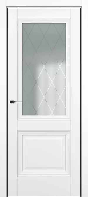 Венеция ДО Baguette B3 Сатинато с рисунком ромб Молочный матовый