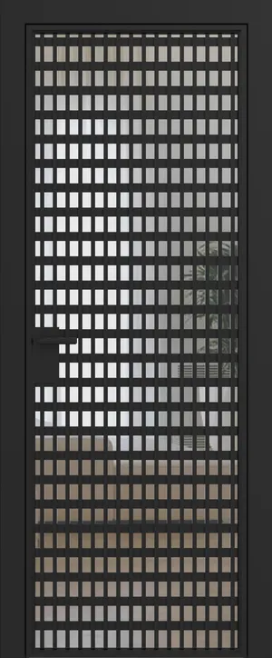 Дверное полотно Grafia прозрачное R01 Черный муар GARDENA Black зпз gardena зпп Otlav IN300 (2 шт)