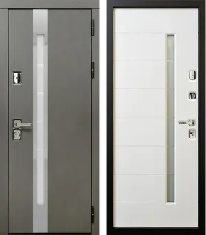 Юта 2 3К90 П-59(окно с нерж. ст.) TSBR 7021 - П-59 (окно ) RAL 9003 