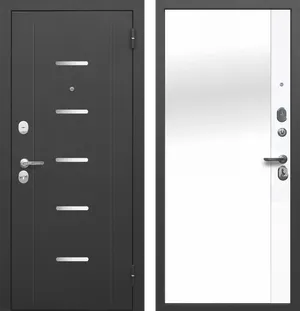 Гарда Муар Лазер Зеркало Черный муар с блестками - Эмалит белый 