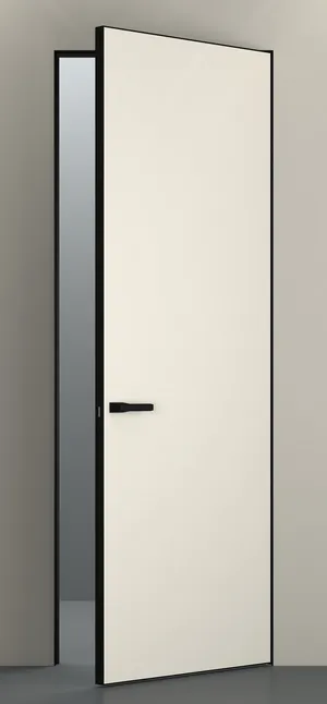 Дверное полотно Invisible (42 мм) Грунт ALU Хром с 4-х сторон (Тип 9) зпз Vantage под фикс./ARNI 410/196 зпп 2.0 под 2 шт