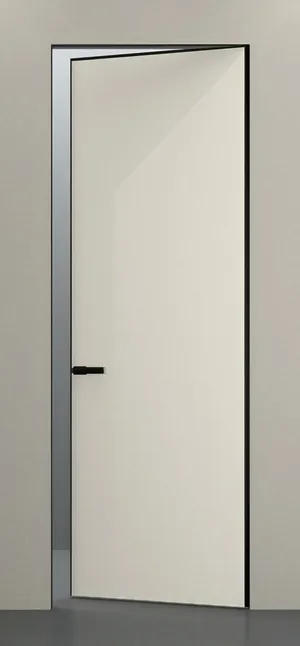 Дверное полотно Invisible (42 мм) Грунт ALU Хром с 4-х сторон (Тип 9) зпз Vantage под фикс./ARNI 410/196 зпп 2.0 под 2 шт