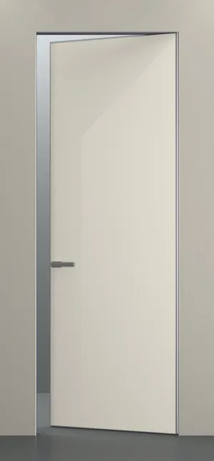 Дверное полотно Invisible (42 мм) Грунт ALU Хром с 4-х сторон (Тип 9) зпз Vantage под фикс./ARNI 410/196 зпп 2.0 под 2 шт