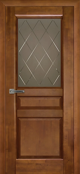 Валенсия м. ДО мателюкс графит с фрезеровкой Медовый орех