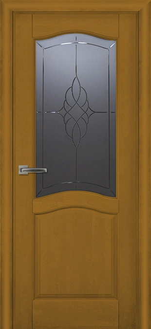 Лео м. ДО мателюкс графит с фрезеровкой Медовый орех