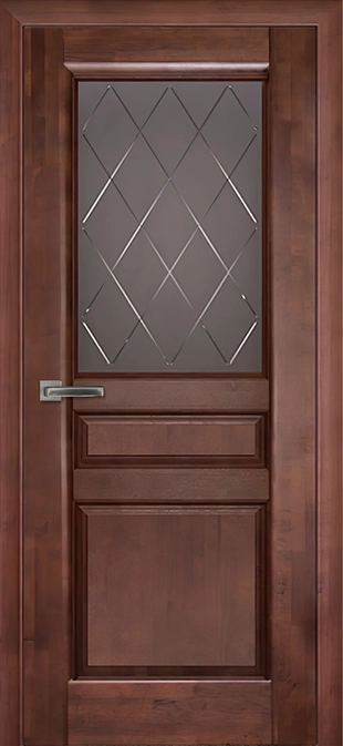 Валенсия м. ДО мателюкс графит с фрезеровкой Бренди