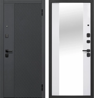 Флорида Эмалит Белый Зеркало Чёрный кварц Эмалит белый