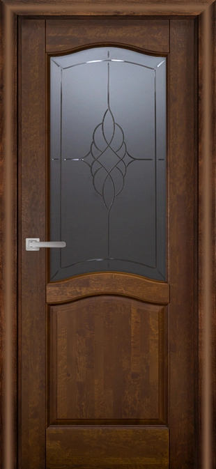 Лео м. ДО мателюкс графит с фрезеровкой Античный орех