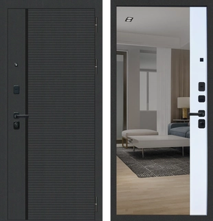 M11 ФЛП-19 Черный муар - ФЛЗ-23 Velluto Bianco AG 700