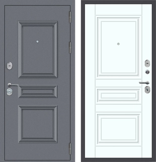 M52 с фрезеровкой Букле графит - ФЛ-10 Velluto Bianco AG 700