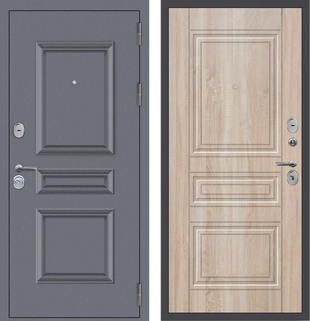 M52 с фрезеровкой Букле графит - ФЛ-10 Дуб Сонома светлый