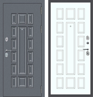 M54 с фрезеровкой Букле графит - ФЛТ-6 Velluto Bianco AG 700