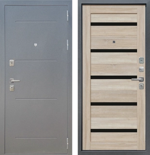 M6 с фрезеровкой Букле графит - СБ-1 Дуб Сонома светлый