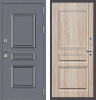 M62 ТЕРМО штамп 3 квадрата Букле графит - ФЛТ-2 Дуб Сонома светлый