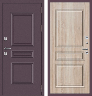 M63 ТЕРМО с фрезеровкой Букле опал - ФЛТ-2 Дуб Сонома светлый