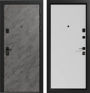 Лофт 3К90 Без фрезеровки Шпат графит - Без фрезеровки ZB Белый