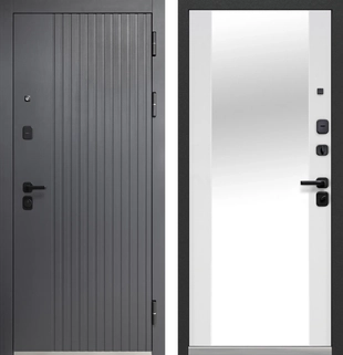 Luxor Вертикаль Зеркало Сатин графит Эмалит белый