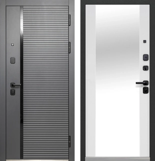 Luxor Горизонталь Зеркало Сатин графит Эмалит белый