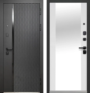 Luxor Ромбы Вертикаль Зеркало Антрацит софт Эмалит белый