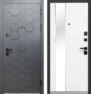 Luxor 3D Сатин графит Белый снег софт