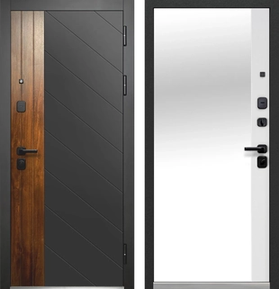 Luxor Диагональ Зеркало Антрацит софт Эмалит белый