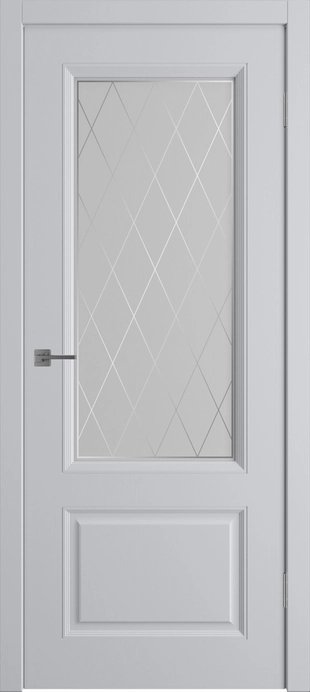 Чикаго ДО мателюкс матовое с пескоструйным рисунком Светло-серая эмаль