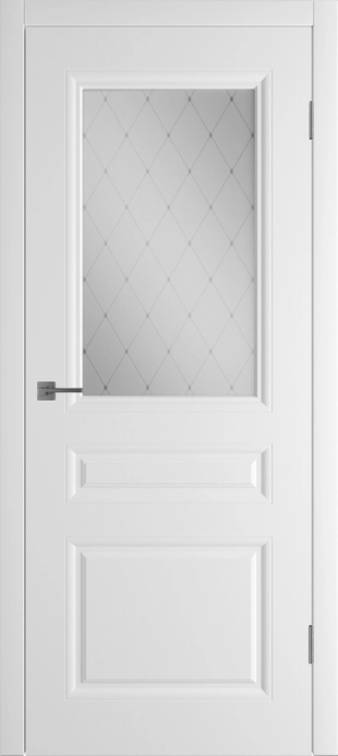 Челси ДО мателюкс матовое с рисунком Белая эмаль