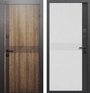 Гарда 7,5 см Вуд Вертикаль Орех кантри Сатин белый/сатин черный