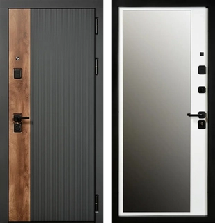 Мальта 3К90 ЮР-56 RAL 9005 - ЮР-42 декоративная зеркальная вставка ZB Белый