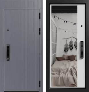 Либерти 3К90 ЮР-39 RAL 9011 - ЮР-42 декоративная зеркальная вставка RAL 9003