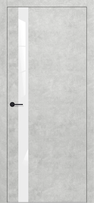 DL 04 Lacobel белый лак Бетон белый