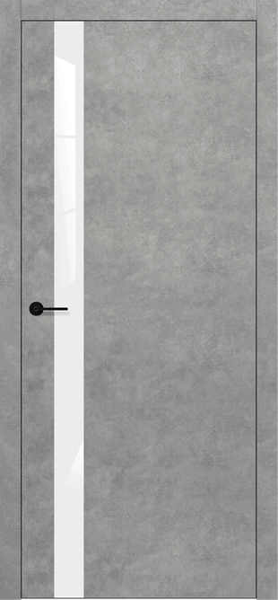 DL 04 Lacobel белый лак Бетон светлый