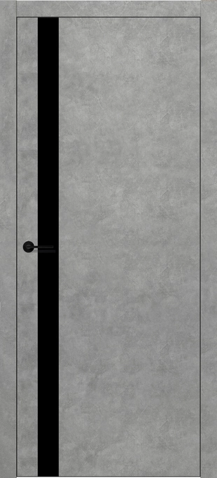 DL 04 Lacobel черный лак Бетон светлый