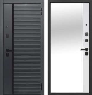 Гарда 9 см Черное Зеркало Сатин черный Эмалит белый