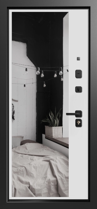 Делла 3К90 TOR ЮР-43 Грин - ЮР-42 декоративная зеркальная вставка ZB Белый