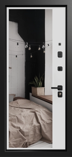 Либерти 3К90 TOR ЮР-39 RAL 7044 - ЮР-42 декоративная зеркальная вставка RAL 9003