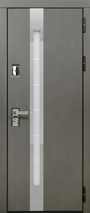 Юта 2 3К90 П-59(окно с нерж. ст.) TSBR 7021 - П-59 (окно ) RAL 9001