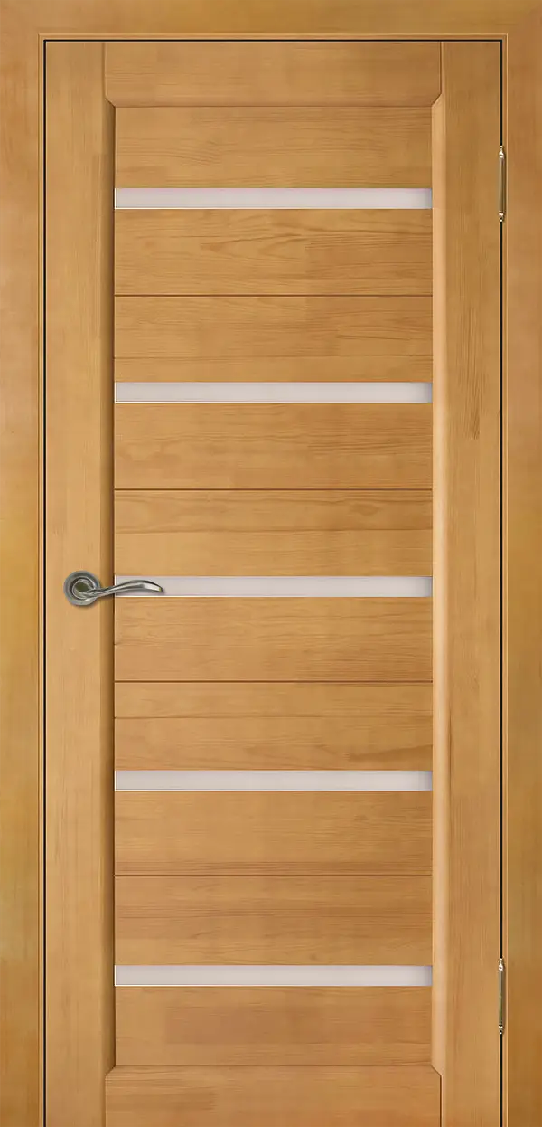 Межкомнатная дверь Вилейка (сосна) Вега 5 ЧО Светлый орех, Светлый орех