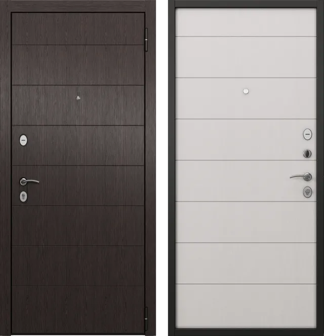 H2 HOME ECO PP Черный муар металлик Е-135 Венге/Е-135 Белый ларче 960*2050 R