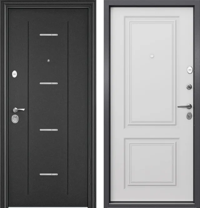 DELTA PRO MP D3 (DL) DL-1 Темно-серый букле графит/СК68 Бьянко 950*2050 L