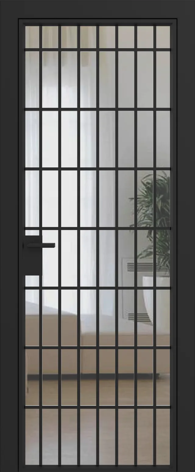 Дверное полотно System прозрачное 800*2000 R07 Черный муар GARDENA Black зпз gardena зпп накладные Aldeghi luigi (2 шт)